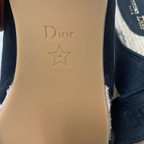 Dior Granville Embroidered Cotton Espadrille Slide - Picture 6 of 8